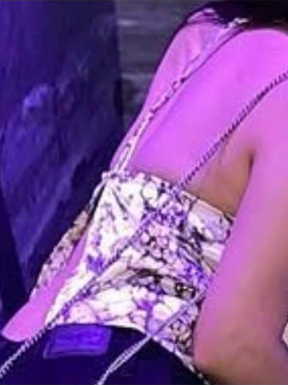 White Marble-Print Top